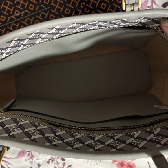 Tory Burch Black and Gray Checkered Tote - Picture 2 of 3